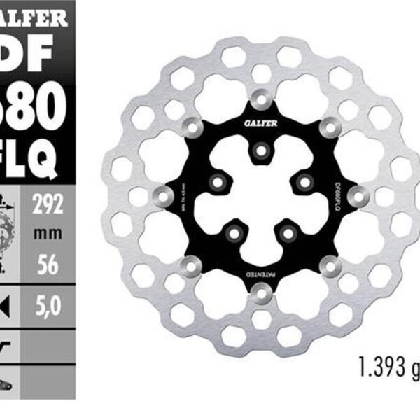 GALFER TARCZA HAMULCOWA PRZÓD HARLEY-DAVIDSON (292X56X5) PŁYWAJACA CUBIQ