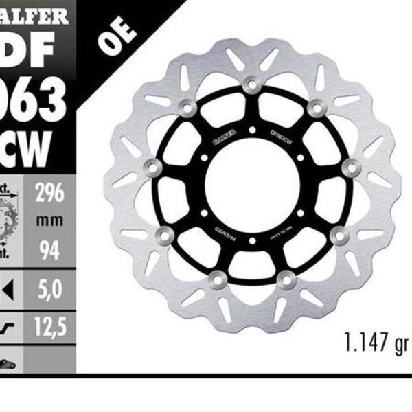 Tarcza Hamulcowa Przód Honda CBR 600F4 i Sport ’01-’10; CB 900 Hornet ’01-; VTX 1800C ’01- (Wave Floating) (296X94X5Mm) | Galfer