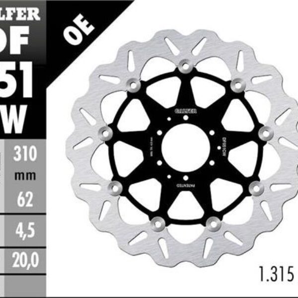 Tarcza Hamulcowa Przód Honda CRF 1000L Africa Twin ’15-; CRF 1100 Africa Twin ’20-; XL 750 Transalp ’22-23 (Wave Floating) (310X62Xmm) | Galfer