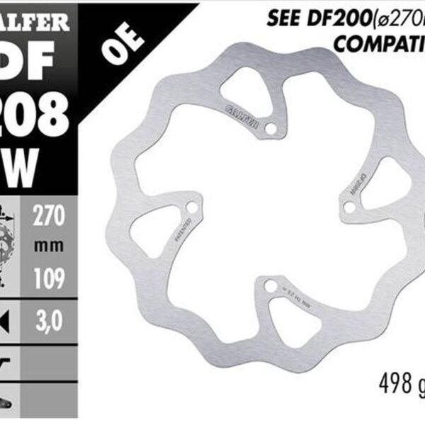 Galfer Tarcza Hamulcowa PRZÓD Kawasaki KX 250F/450F ’15-, KX 250X/450X ’21- Wave (270X109X3Mm)