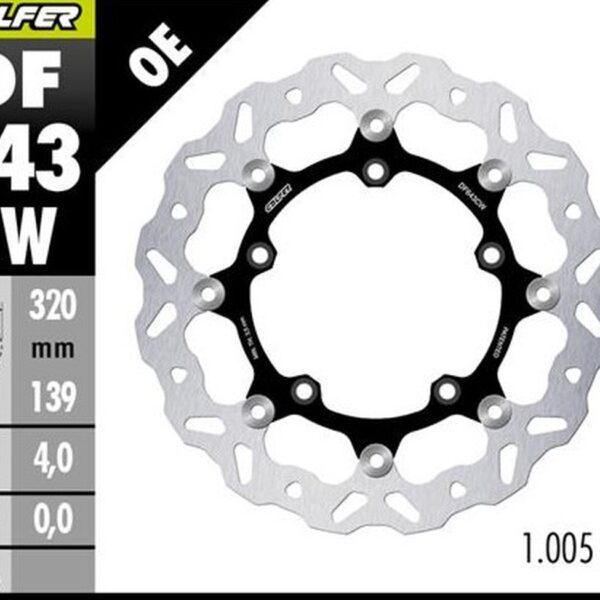 GALFER TARCZA HAMULCOWA PRZÓD KOVE 800X PRO ’23-’25 (WAVE FLOATING) (320X139X4MM)