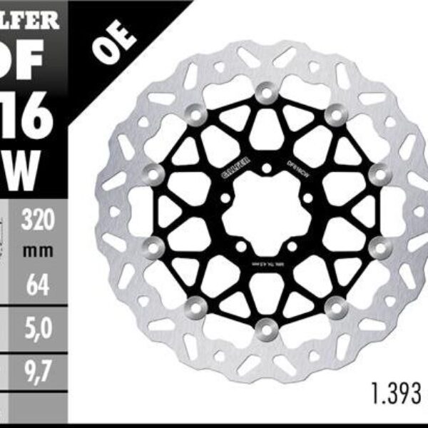 GALFER TARCZA HAMULCOWA PRZÓD KTM 890SMT ’23-’25 (WAVE FLOATING) (320X64X5MM)
