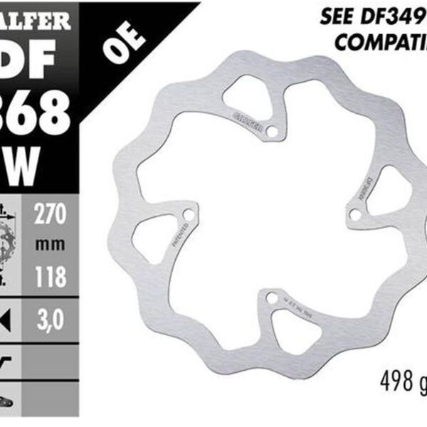 GALFER TARCZA HAMULCOWA PRZÓD SUZUKI RM 250Z ’19-, RMX 450Z ’18- WAVE (270X118X3MM)