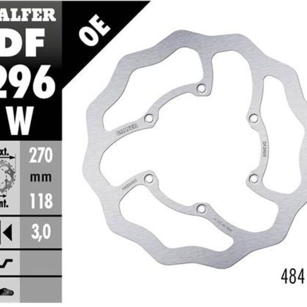 Galfer Tarcza Hamulcowa PRZÓD Yamaha WR 250F ’17-, WR 450F ’20-, YZ 125/250 ’22-, YZ 250F/450F ’20 Wave (270X118X3Mm)