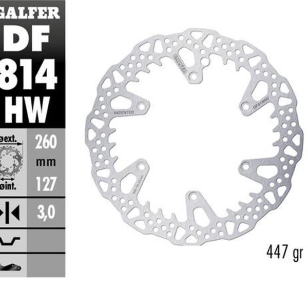 Tarcza Hamulcowa Przód Beta 250RR ’12-’24; 300RR ’13-’24; 350RR ’13-’24; 400/430/450/480/498 ’13-’24; X-Trainer ’15-’24 (260X127X3Mm) Shark Enduro MX | Galfer