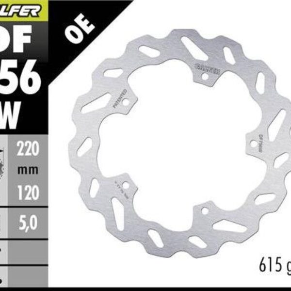 GALFER TARCZA HAMULCOWA TYŁ BMW HP 4 ’12-; M 1000R ’21-; S 1000 R ’14-’23; S 1000RR ’09-’20 (WAVE FIXED) (220X120X5MM)