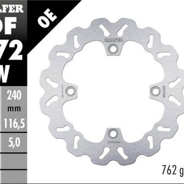 Tarcza Hamulcowa Tył Honda CBF 500N ’04-; CB 600 Hornet ’07-; CBF 600S/N ’04-; CB 750 Hornet ’22- (Wave Fixed) (240X116, 5X5Mm) | Galfer