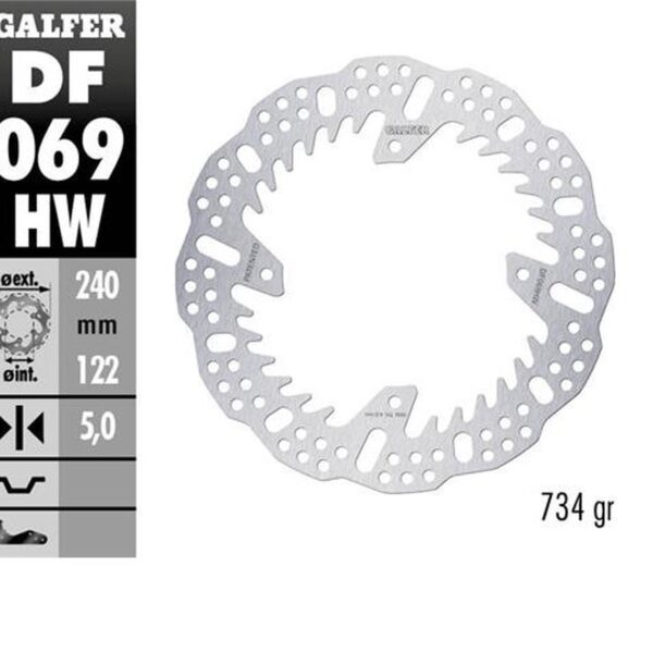 Tarcza Hamulcowa Tył Honda CR 125/250; CRF250R ’04-’23; CRF 450R ’09-’23 (240X140X5Mm) Shark Enduro MX | Galfer