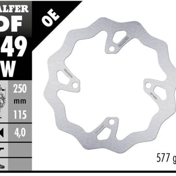 Tarcza Hamulcowa Tył Kawasaki KX 250F/X ’20-, KX 450F ’19- Wave (250X115X4Mm) | Galfer