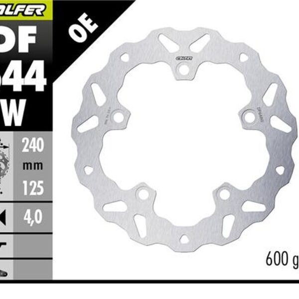 GALFER TARCZA HAMULCOWA TYŁ KOVE 800X PRO ’23-’25 (WAVE FIXED) (240X125X5MM)