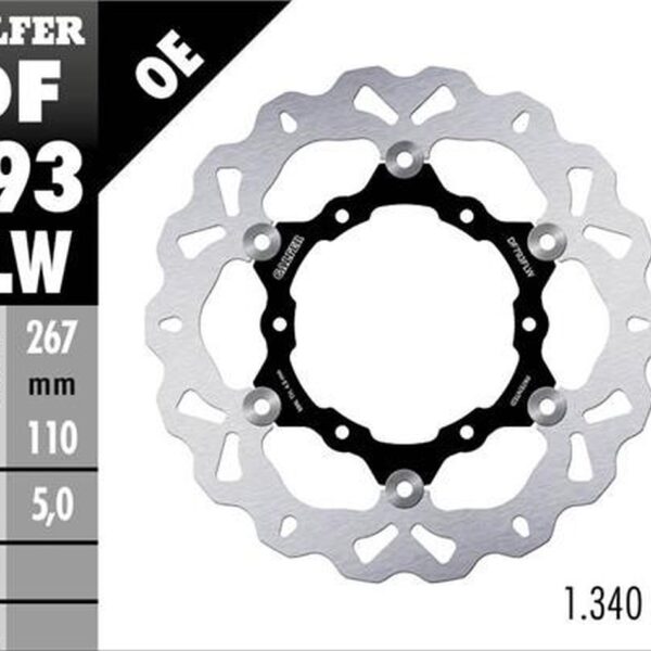 GALFER TARCZA HAMULCOWA TYŁ KTM 1050 ADVENTURE ’15-; 1090 ADVENTURE ’17-; 1190R ADVENTURE ’13-; 1290R/S/T SUPER ADVENTURE ’15-’23 (WAVE FLOATING) (267X110X5MM)