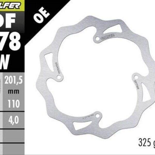 GALFER TARCZA HAMULCOWA TYŁ KTM SX 85 ’07-’10; XC 105 ’07- (201X110X4) WAVE