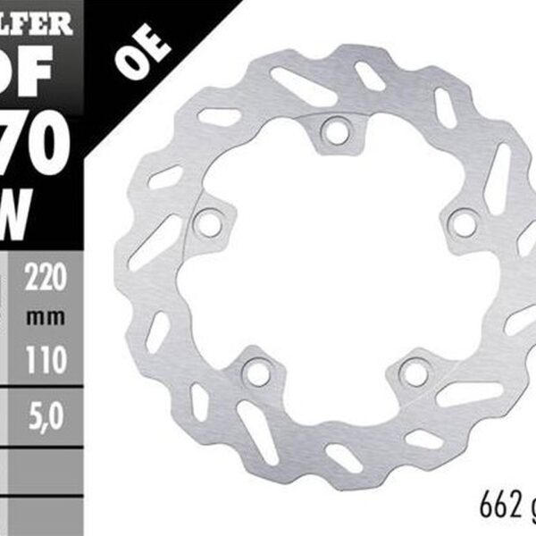 GALFER TARCZA HAMULCOWA TYŁ SUZUKI GSX-R 1000 ’16- (WAVE FIXED) (220X110X5MM)