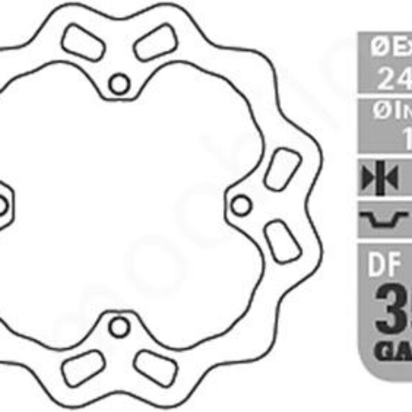 GALFER TARCZA HAMULCOWA TYŁ SUZUKI RMZ 250 ’07-’19, RMZ 450 ’06-’18, RMX 450Z ’10-’18 WAVE (240X122X4MM)