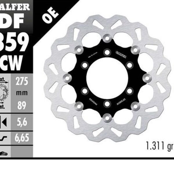 GALFER TARCZA HAMULCOWA TYŁ SUZUKI VZR 1800 INTRUDER ’06-; M 109R BOULEVARD ’06- (WAVE FLOATING) (275X89X5MM)