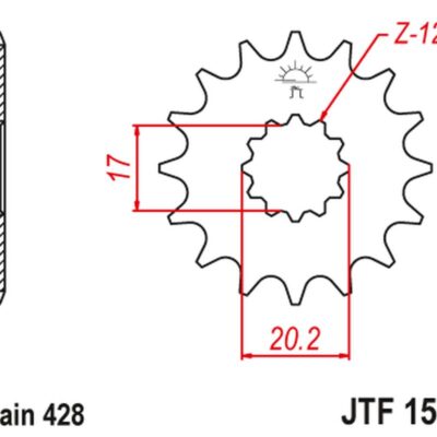JT Zębatka napędowa - YAMAHA TZR 50 (SPAIN) (2064... - JTF1556.13