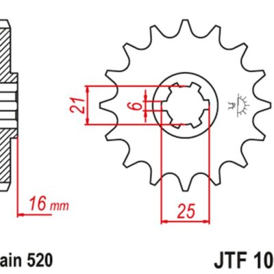 JT Zębatka napędowa - KYMCO 250 VENOX ' (215214JT... (2004-2009)