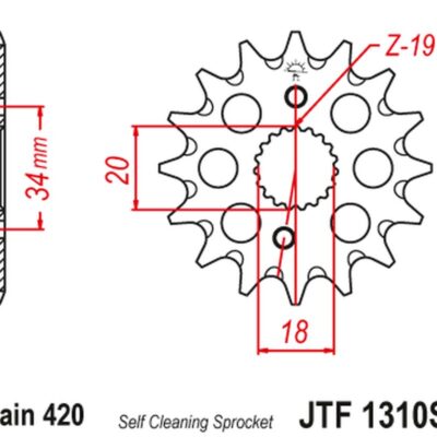 JT Zębatka napędowa - HONDA CRF 150 ' (215714JT)... (2007-2020)