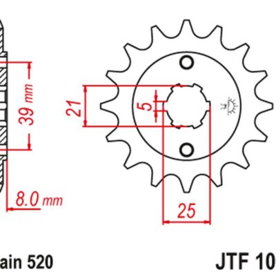 JT Zębatka napędowa - KYMCO 150 MXER / MXU (22381... (2002-2015) - JTF1041.14