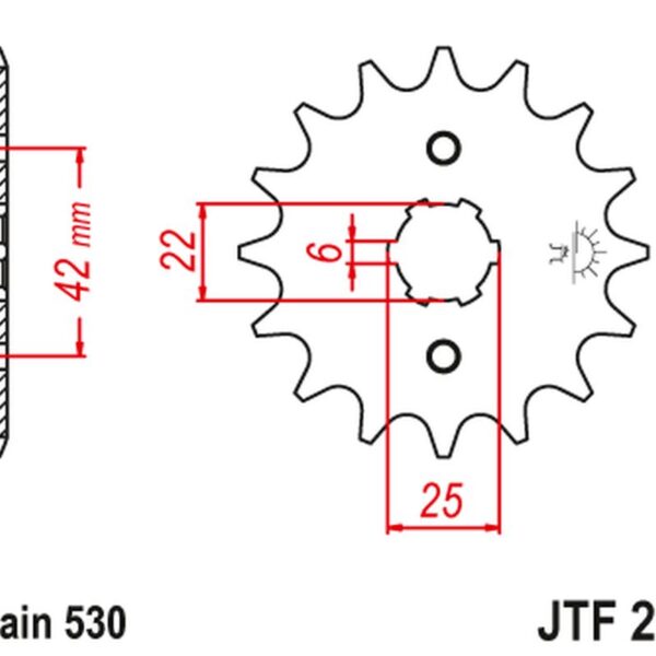 Zębatka Przednia 278 14 Honda CB 400N ’79-’80 (27814JT) (Łańc. 530) | JT