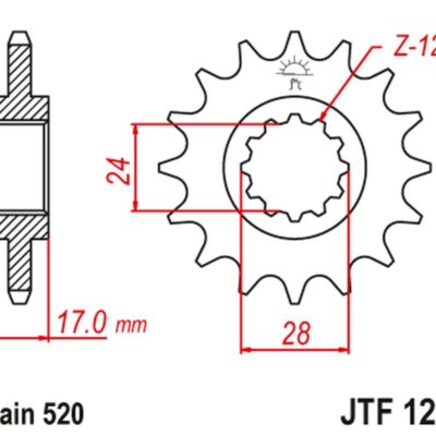 JT Zębatka napędowa - HONDA CBR 600 F2/F3 ' (295M... (1991-1998) - JTF1295.15