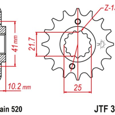 JT Zębatka napędowa - HONDA NX 650 - JTF308.16
