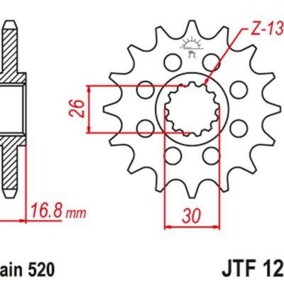 JT Zębatka napędowa - HONDA CBR 600/900/929/954/1000 - JTF1269.15