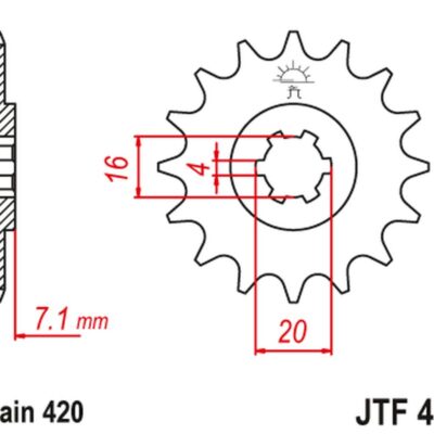 JT Zębatka napędowa - SUZUKI RMX 50 - JTF413.15