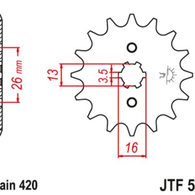 JT Zębatka napędowa - SUZUKI TS 50 - JTF563.13