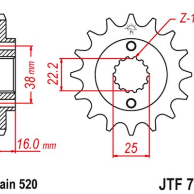 JT Zębatka napędowa - DUCATI MONSTER 600/750/900... - JTF736.13