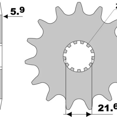 JT ZĘBATKA PRZEDNIA 565 13 /2141 13 KAWASAKI KXF 450 '06-, YAMAHA YZF/WRF 400/426/450 SAMOOCZYSZCZAJĄCA (56513JTSC) (ŁAŃC. 520)YFZ 450 '04-'13