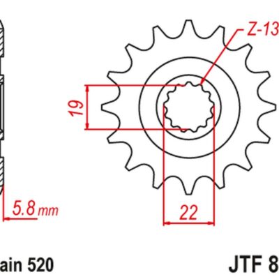 JT Zębatka napędowa - HUSQVARNA TC/TE/TXC 250/310... (2009-2013)