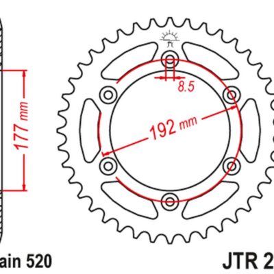 JT Zębatka napędowa - HUSQVARNA WR 250 (1981-1989) - JTR223.53
