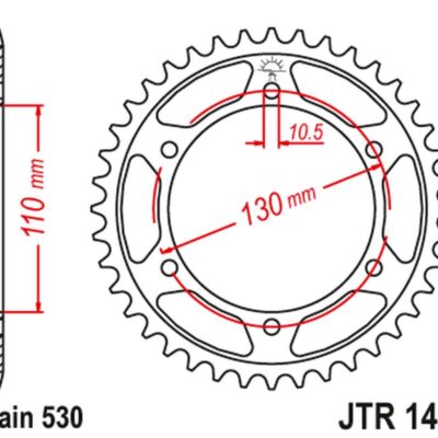 JT Zębatka napędowa - YAMAHA YZF-R1 1000 ' (24147... (2009-2014)