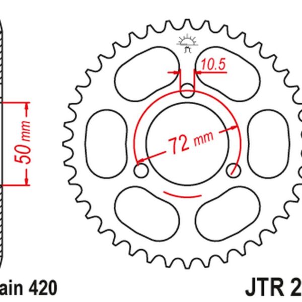 Zębatka TYLNA 251 43 Honda NSR 50/75 ’89-’93 (25143JT) (Łańc. 420) | JT