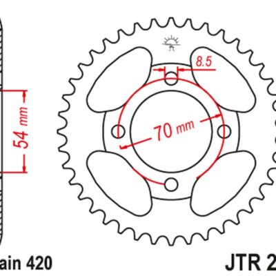 JT Zębatka napędowa - HONDA C 90 CUB ' (26939JT)... (1984-2002)
