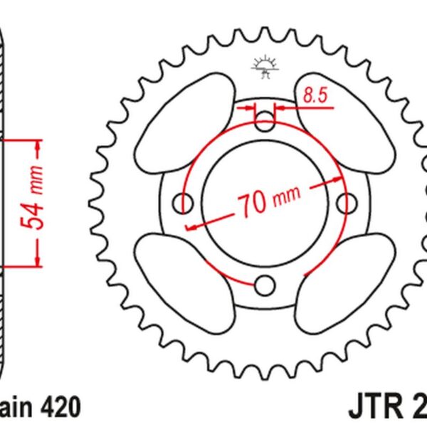 Zębatka TYLNA 269 42 Honda C 90 CUB ’84-02′ (26942JT) (ŁAŃC.420) NA Zamówienie | JT