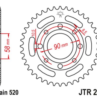 JT Zębatka napędowa - HONDA CB 250 TWO FIFTY (1992-2002) - JTR279.32