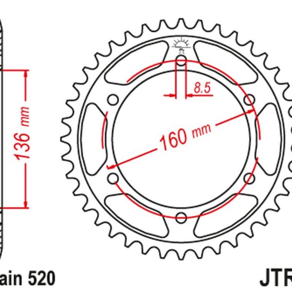 JT Zębatka napędowa – BMW G310 R (+1) (1985-2019)