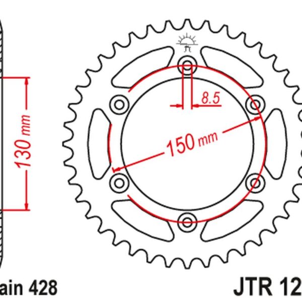Zębatka TYLNA 4325 51 Honda VT 250 F ’89-90′, CBR 250 RR ’89-00′ (JTR1244.51)*(ŁAŃC.428) NA Zamówienie | JT