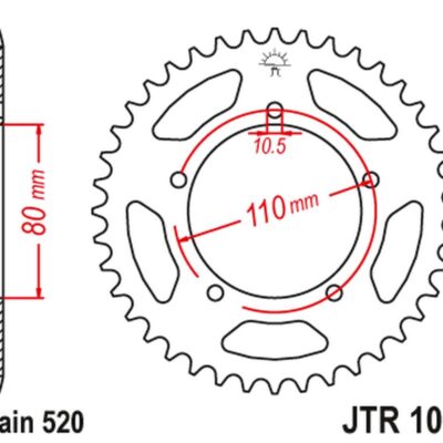 JT Zębatka napędowa - KYMCO 250 VENOX ' (434736JT... (2004-2009)