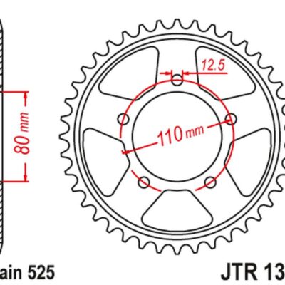 JT Zębatka napędowa - HONDA CRF 1000 / 1100 L AFR... (2016-2023)