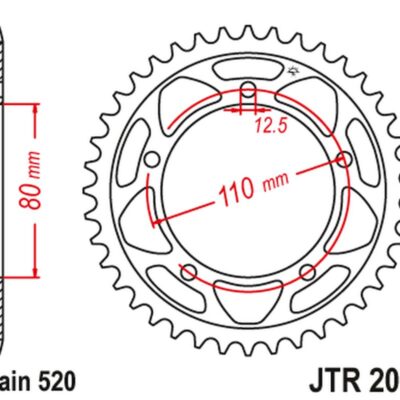 JT Zębatka napędowa - TRIUMPH 865 AMERICA/AMERICA... (2014-2017)