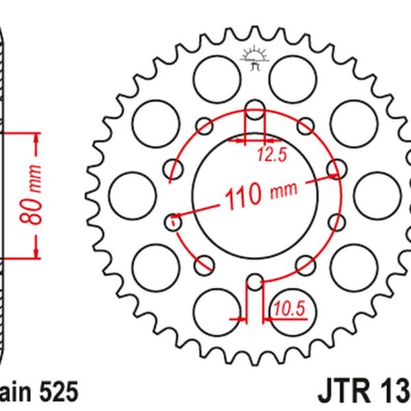 JT Zębatka napędowa – HONDA VT 600C SHADOW (1990-2007) – JTR1332.45ZBK