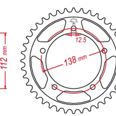 JT Zębatka napędowa - HONDA XL1000V VARADERO (435... (1999-2013) - JTR1304.47ZBK