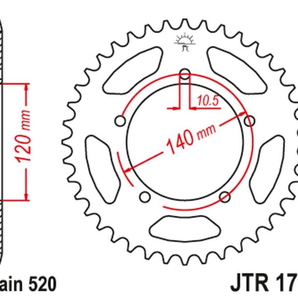 JT Zębatka napędowa – TRIUMPH 865 BONEVILLE/THRUXTON (2015-2017) – JTR1793.42