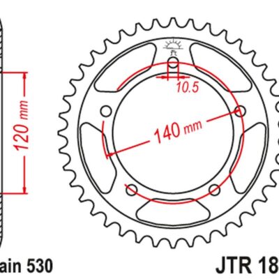Zębatka Tylna 4409 42 Suzuki GSF 1250 '06-'16, Gsxr 1000/1300 (440942JT) (Łańc. 530)