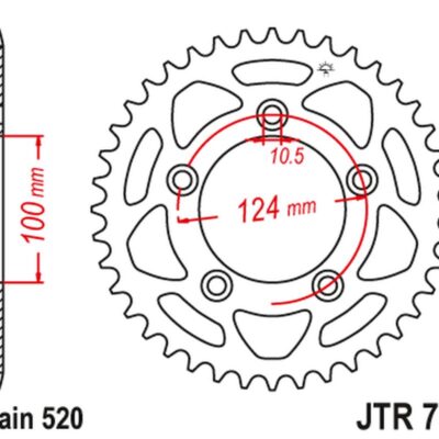 JT Zębatka napędowa - DUCATI PANIGALE 899 (2014-2018) - JTR746.46