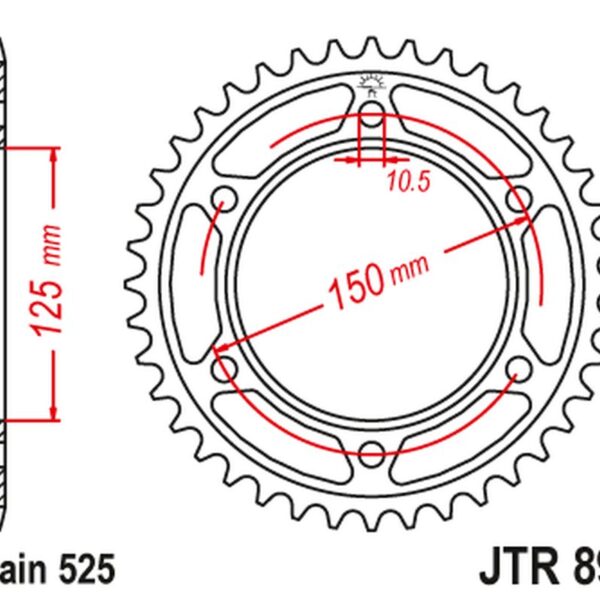 JT Zębatka napędowa – KTM 950/990/1190 ADVENTURE… (2003-2018) – JTR899.42ZBK