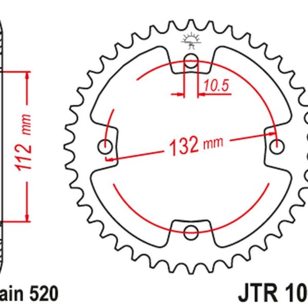 JT Zębatka napędowa – KYMCO KXR (2002-2015) – JTR1072.38